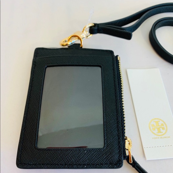Tory Burch Accessories Tory Burch Emerson Lanyard Id Holder Black